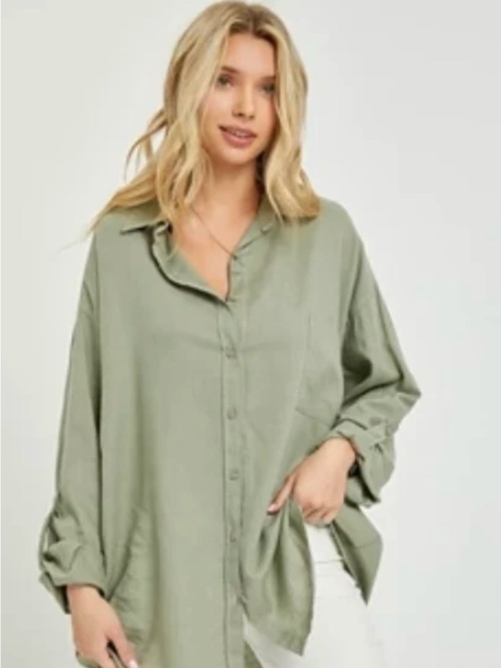 Risen Relaxed Fit Button-Down Linen Shirt